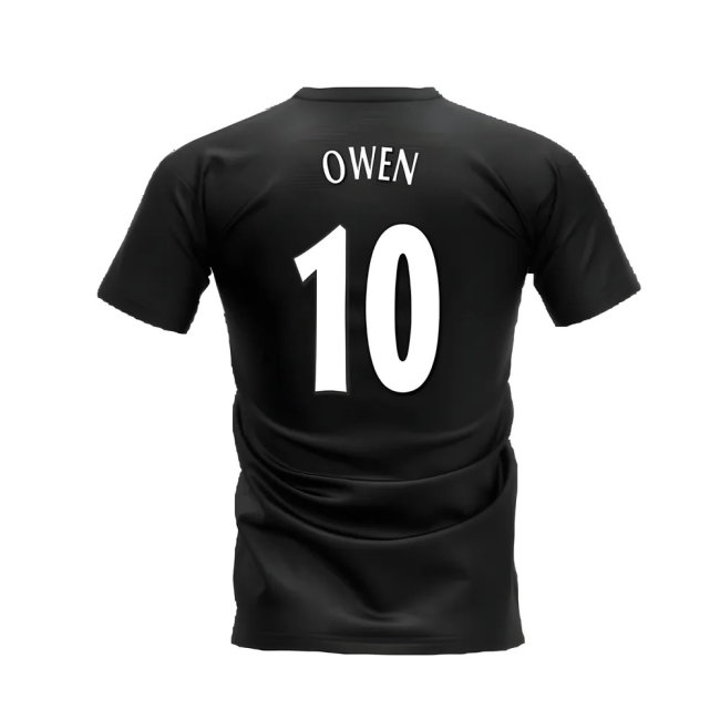Liverpool 2000-2001 Retro Shirt T-shirt (Black) (Owen 10)-SoccerKits Hub | Buy Soccer Jerseys Online